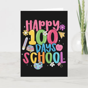Tarjeta Lindo feliz 100 días de escuela primer día de escu