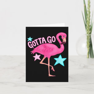 Tarjeta Lindo Flamingo Divertido Femenino Verano Playa Ten