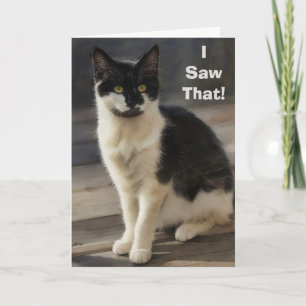 Tarjeta Lindo Gato Gran Trabajo Agradecimiento