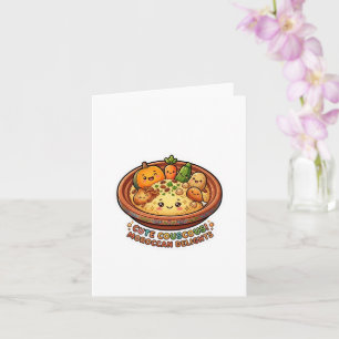 Tarjeta Lindo Kawaii Couscous Marroquí Viernes GatherStick