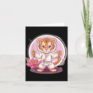 Tarjeta Lindo Kung Fu Tigre Loto Kickboxing Taekwondo