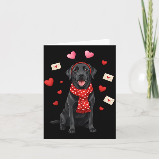 Tarjeta Lindo Labrador Día de San Valentín Perro Mamá - Di (Anverso)