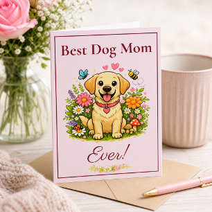 Tarjeta Lindo Labrador Retriever Mejor Mamá de Perro del M