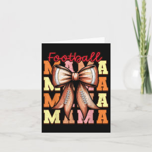 Tarjeta Lindo lazo coqueto de día de juego de fútbol para 