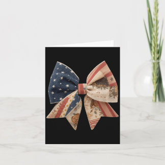 Tarjeta Lindo lazo de patchwork de bandera americana arte
