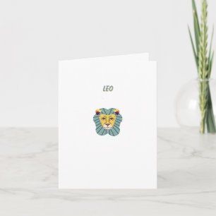 Tarjeta Lindo Leo, zodiaco, impresión de signo estelar