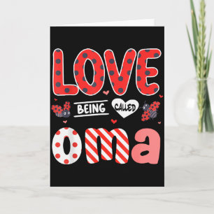 Tarjeta Lindo Me encanta que me llamen Oma Ladybug Feliz V