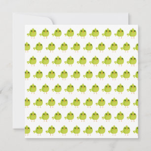 Tarjeta Lindo Pájaro Verde Dibujos Animados