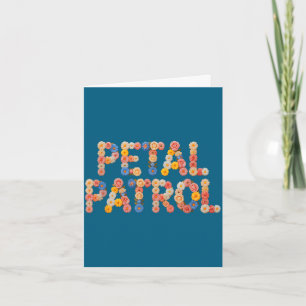Tarjeta Lindo patrullaje de pétalos equipo tribu nupcial f