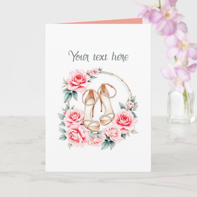 Tarjeta Lindo Personalizable para cualquier propósito  (Orquídea)