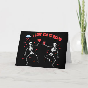 Tarjeta Lindo te amo hasta la muerte Valloween día de San 