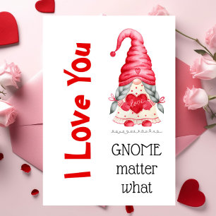 Tarjeta Lindo te amo niña gnomo no importa qué San Valentí
