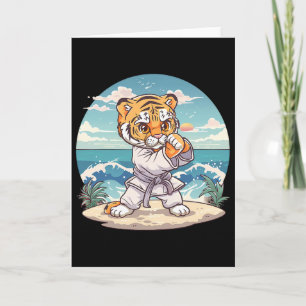 Tarjeta Lindo Tigre de Karate Kickboxing Taekwondo Jiu-jit