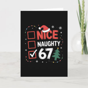 Tarjeta Lindo Travieso 67 Disfraz de Navidad 67 Meme Hombr
