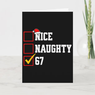 Tarjeta Lindo Travieso 67 Navidad Seis Siete Xmas Disfraz