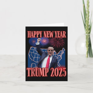 Tarjeta Lindo Trump Feliz Año Nuevo 2025 45 47 Forajido Ga