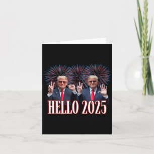 Tarjeta Lindo Trump Hola 2025 Nochevieja Inauguración Hazl