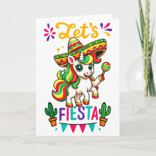 Tarjeta Lindo Unicornio Cinco De Mayo Vamos Fiesta Mexican