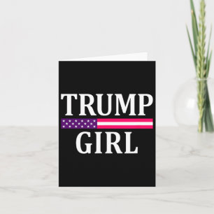 Tarjeta Lindo voto vintage Trump chica republicana bandera