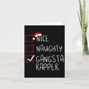 Tarjeta Lindo y travieso Navidades raperos de Gangsta List