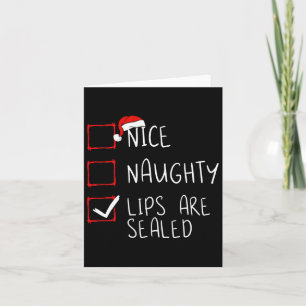 Tarjeta Lindos labios traviesos son sellados Navidades Lis