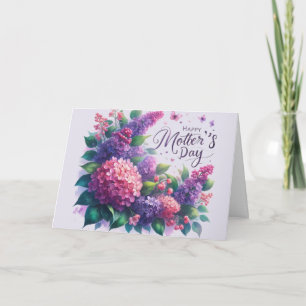 Tarjeta Lindos Lirios Día de la Madre Floral "Mamá"