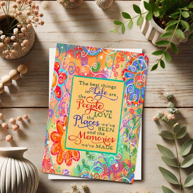 Tarjeta Lindos Recuerdos Florales Hechos Amor Inspirador (Subido por el creador)