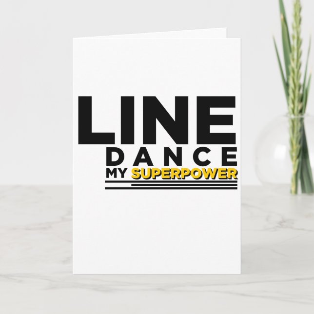 TARJETA LINE DANCE MY SUPERPOWER (Anverso)