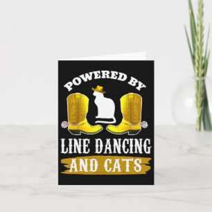 Tarjeta Line Dancing Shirny Funny Cat Lover Country Music
