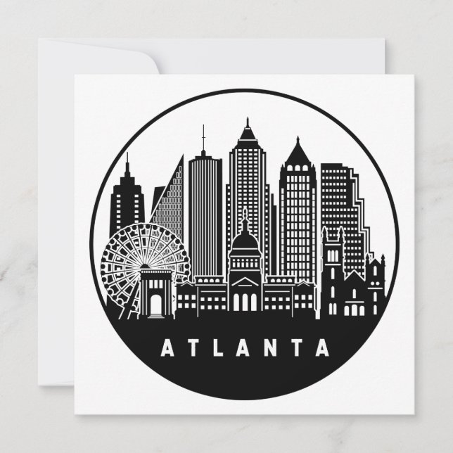 Tarjeta Línea aérea de Atlanta Georgia (Anverso)