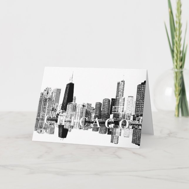 Tarjeta Línea aérea de Chicago, Illinois (Anverso)