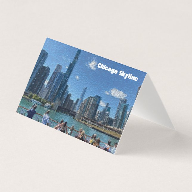 Tarjeta Línea aérea de Chicago, Illinois (Anverso)