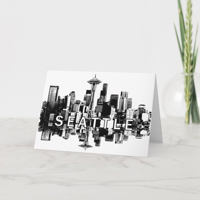 Tarjeta Línea aérea de Seattle, Washington (Anverso)