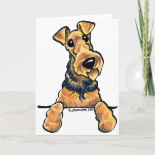 Tarjeta Línea arte de Airedale Terrier