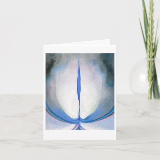 Tarjeta Línea Azul, Georgia O'Keeffe, Bella Artes (Anverso)