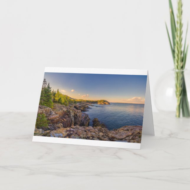 Tarjeta Línea costera | Parque nacional Acadia, Jefe de la (Anverso)