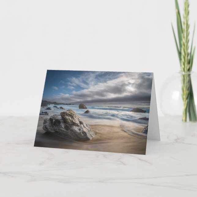 Tarjeta Línea costera | Stormy Big Sur, California (Anverso)