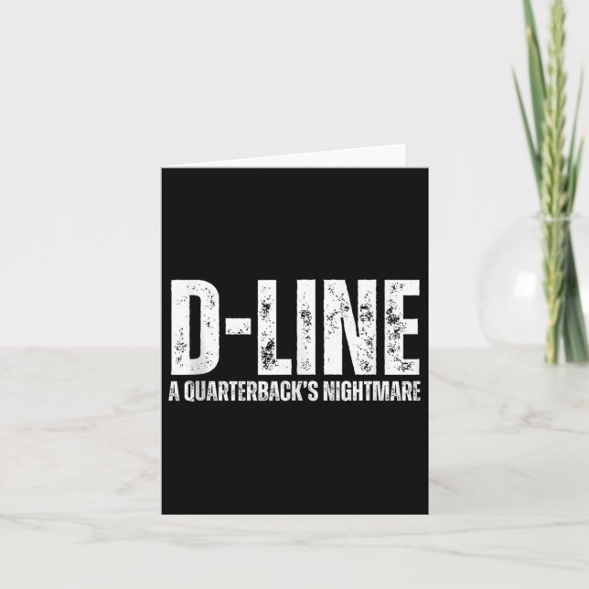 Tarjeta Línea D A Quarterbacks Football Defensive Lineman  (Anverso)