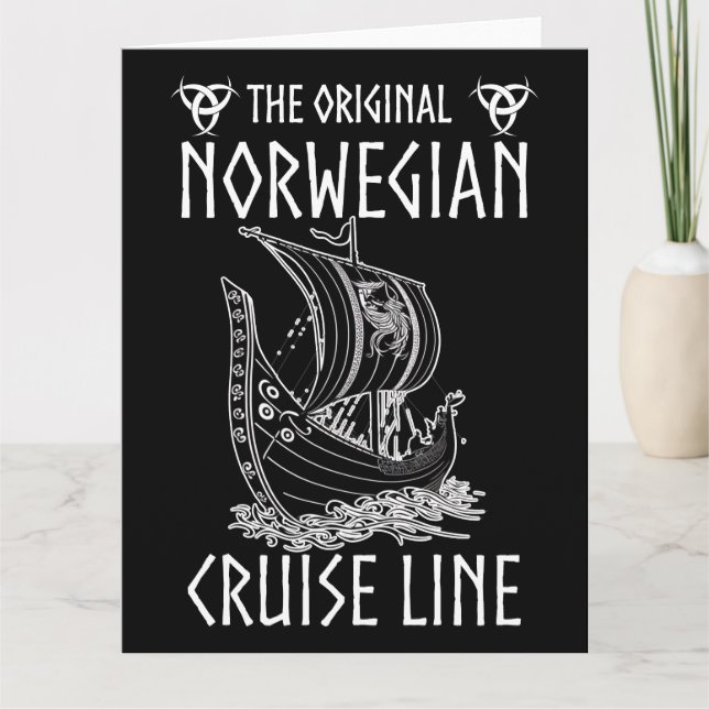 Tarjeta Línea de crucero noruega original - Viaje nostálgi (Anverso)