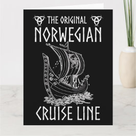 Tarjeta Línea de crucero noruega original - Viaje nostálgi