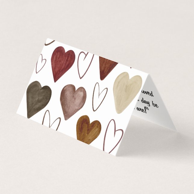 Tarjeta Línea de dibujo de la mano de acuarela Esquema del (Anverso)