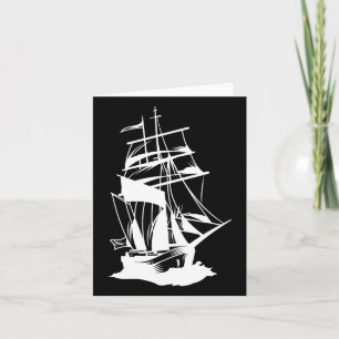 Tarjeta Línea de navegación en barco Plano Océano Yate Sai