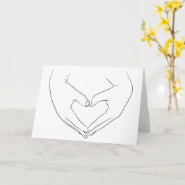 Tarjeta Línea del corazón de amor dibujando tu Personaliza