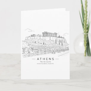Tarjeta Línea del Partenón de la Acrópolis de Atenas