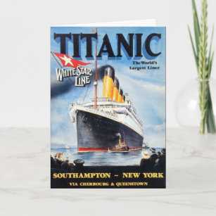 Tarjeta Línea Estrella Blanca Titanic - El Liner Más Grand