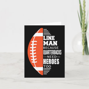 Tarjeta Lineman De Fútbol Americano Porque Quarterbacks Ne