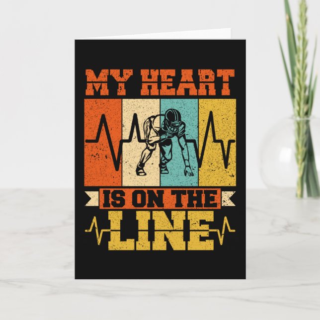 Tarjeta Lineman De Fútbol Gracioso (Anverso)