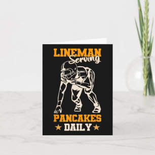 Tarjeta Lineman Sirve Pancakes Diariamente Funny Football 