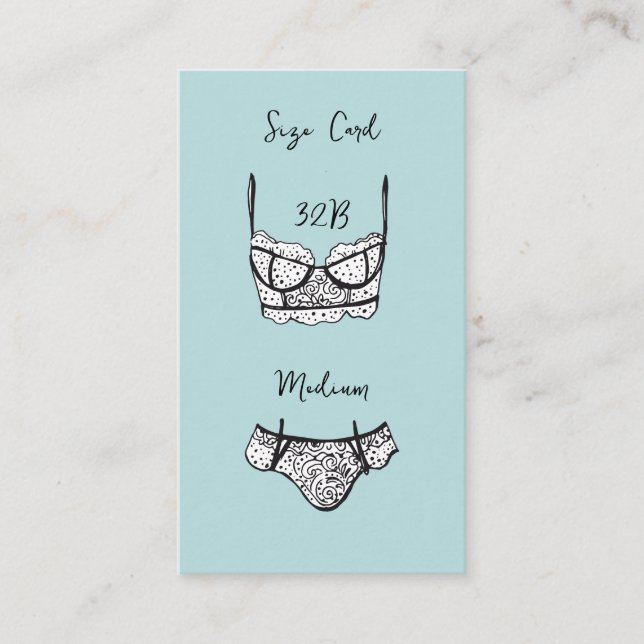 Tarjeta Lingerie Shower Size Tarjeta Lingerie Blac (Anverso)