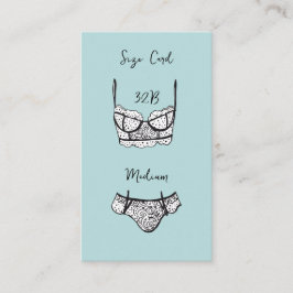 Tarjeta Lingerie Shower Size Tarjeta Lingerie Blac
